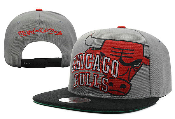 Chicago Bulls Grey Snapback Hat XDF 4